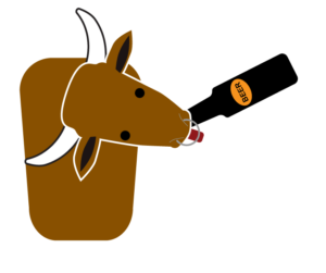 Cow drink beer